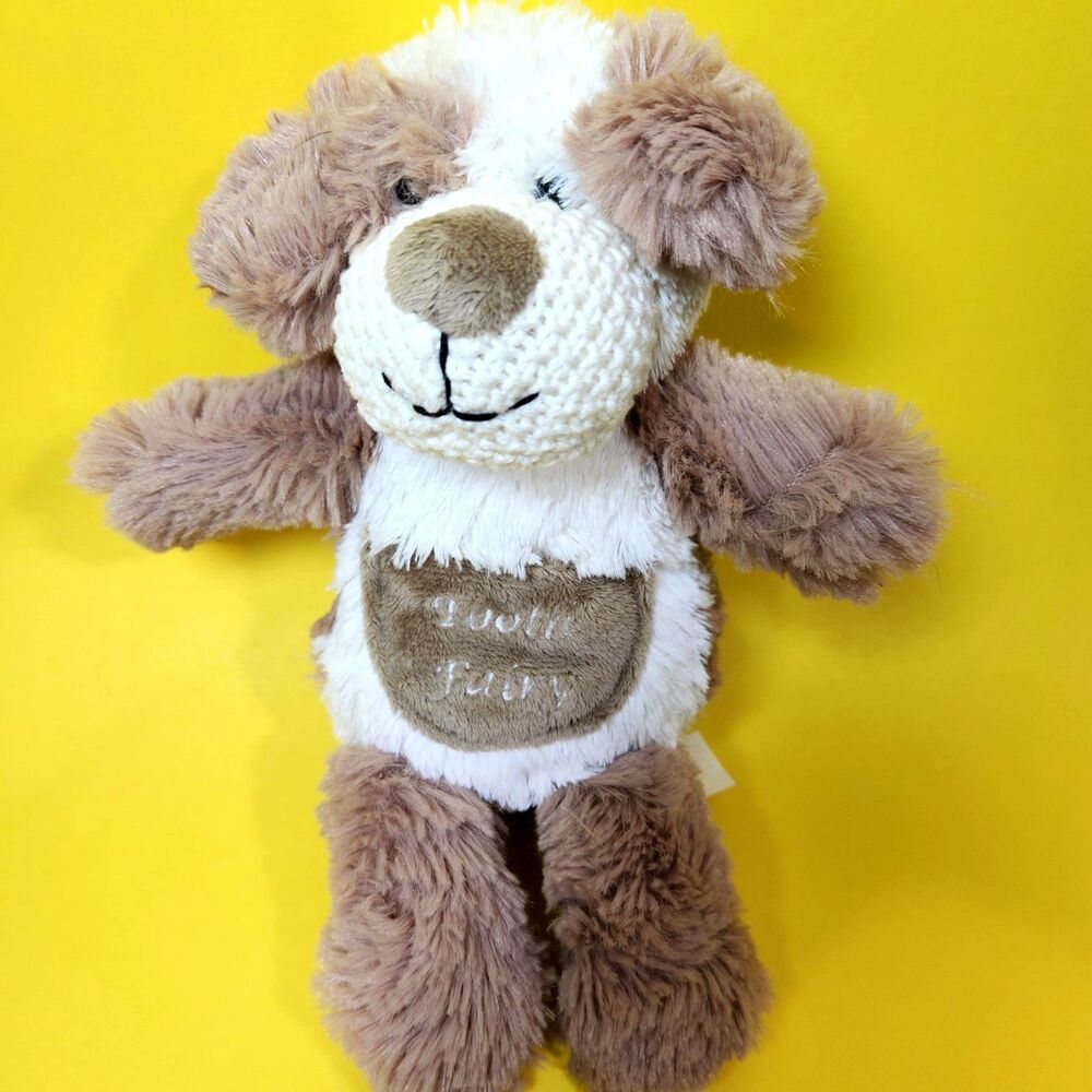 Maison Chic Max the Puppy Dog Plush Tooth Fairy Stuffed Animal w/ Pocket 9"